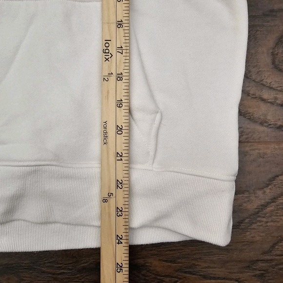 Hollister Womens XS White Pullover Hoodie Drawstring Preppy Surf Beach - Picture 5 of 9